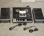 Vintage Sony Tapecorder TC-230 Stereo Center Reel to Reel, Speakers, &amp; 2... - £37.95 GBP