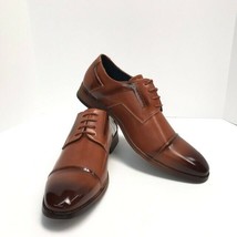 Amali Men&#39;s Tan Oxford Dress Shoes Leather Lining Batista US Sizes 9.5 - 13 - £42.95 GBP