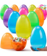12 Pieces 7&quot; Jumbo Plastic Clear Easter Eggs Bright Assorted Colors for ... - £40.76 GBP