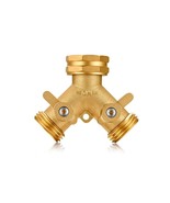 Heavy Duty Brass Garden Hose Connector- 2 Way Tap Water Hose Splitter - $297.27 MXN