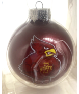 Vintage Iowa State Cyclones Christmas Ornament Glass Ball Cy Bird NEW Fa... - $30.28 CAD