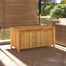 Outdoor Indoor Garden Patio Wooden Bamboo Cushion Storage Box Cabinet Unit Solid - £85.78 GBP+