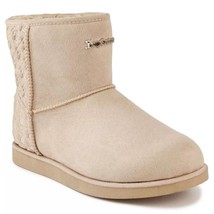 Juicy Couture Women Winter Ankle Booties Kave Size US 7 True Taupe Microsuede - £30.50 GBP