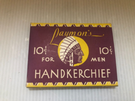 NOS Laymon&#39;s 10 Cent Handkerchief For Men-Indian Head Logo-Hankie &amp; Box-VNC!!! - $17.95