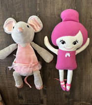 Plush Ballerina Dolls Lot of 2 dolls, Maddie Scentsy and Pillow Ballet Girl - £13.96 GBP