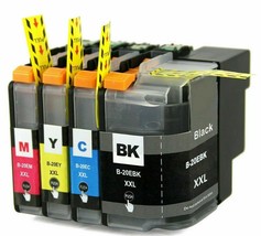 Full set 4 Pack Printer Black Color Combo Ink Cartridge for Brother LC20... - £24.73 GBP