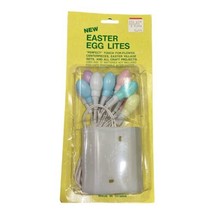 Vintage Pastel Miniature Easter Egg Lites Lights Battery Operated Taiwan... - £11.99 GBP