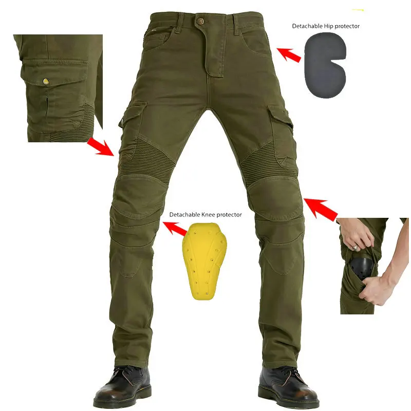 Hot High Quanlity With Pad! Men Riding Safety Pants/ Motorcycle Pants Bicycle - £53.33 GBP