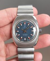 Vintage 1970’s Candino Blue Dial Automatic Steel Watch ETA 2787 MINT - €179,47 EUR
