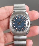 Vintage 1970’s Candino Blue Dial Automatic Steel Watch ETA 2787 MINT - €179,47 EUR