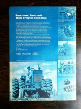 Vintage 1969 Ford 5000 67hp Blue Farm Tractor Full Page Original Ad - $6.64