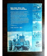 Vintage 1969 Ford 5000 67hp Blue Farm Tractor Full Page Original Ad - £5.21 GBP