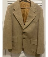 Vintage Derby of San Francisco Mens Sport Coat Blazer Jacket Tweed Tan S... - $205.14 CAD
