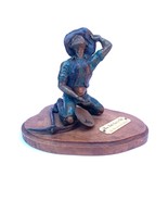 CHRISTINA BROWN &quot;WHEN FOOLS TURN TO GOLD&quot; BRONZE SCULPTURE ON WOODEN BASE - £704.42 GBP
