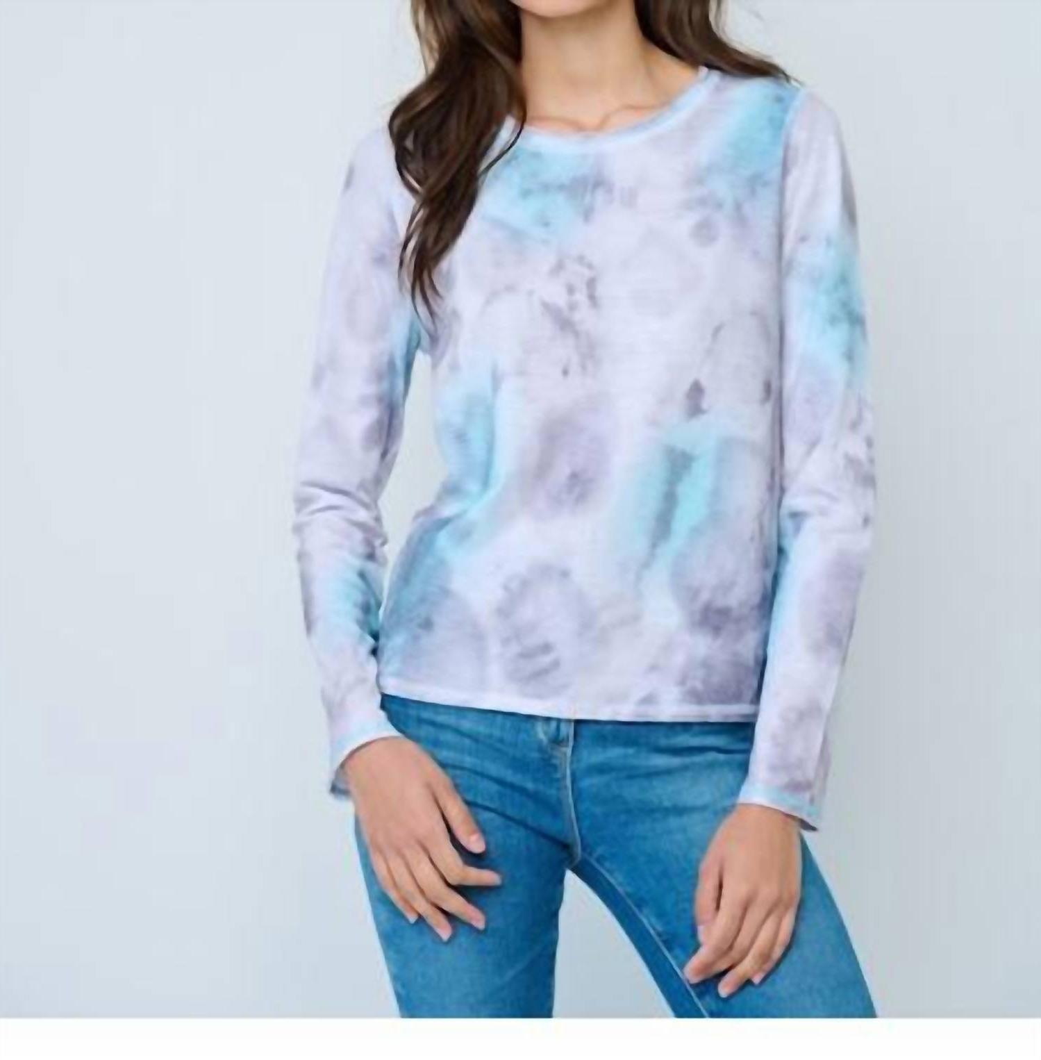 Lisa Todd Brush Stroke Top White/blue - $85.00