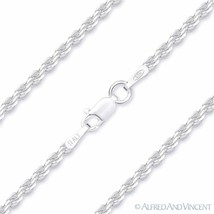 Twist-Rope 1.8mm Diamond-Cut Italian Chain Bracelet in 925 Italy Sterling Silver - £13.18 GBP+