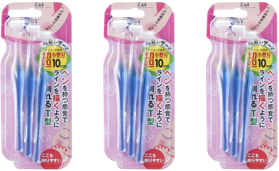 KAI PET-3B Petit Eyebrow Safety Guard Razor T-Shape 3 Count 3Packs - $24.80