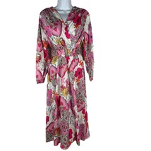 Womens Vintage Style Floral Long Sleeve Dress With Belt - Size S - £24.29 GBP