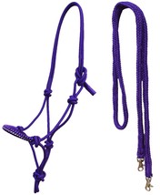Horse Nylon Braided Rhinestone Noseband Rope Halter w/ reins 606199 - $26.99