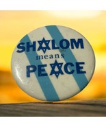 Vintage SHALOM Means PEACE Pinback 1960s Antiwar Jewish Hebrew Religious... - $178.59 MXN