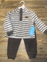 Bon Bebe Boys 2 Pc Shirt Pants Outfit Size 12m. Gray Fleece. NWT. 5 - £9.90 GBP