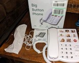 Big Button Telephone, Photo Memory Corded Phone for Seniors, Dial Landli... - £26.19 GBP