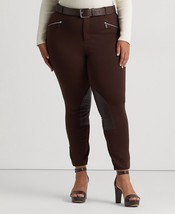 Lauren Ralph Lauren Women&#39;s Plus Size Faux-Leather Pants Circuit Brown 2... - £50.89 GBP