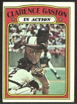 San Diego Padres Clarence Gaston In Action 1972 Topps Baseball Card #432 vg - £0.58 GBP
