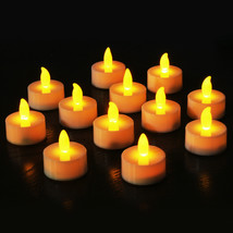 Flameless LED Tea Light Candles Flickering Bright Tealight Candles 12 Pack - £14.13 GBP
