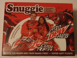 Snuggie MTN Mountain Dew Code Red 71&quot; X 54&quot;  Blanket w/ Sleeves New - £22.52 GBP