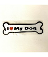 Dog Magnetic Car Decal, Bone Shaped, I Love My Dogs, Made in USA, 7&quot; - £7.03 GBP