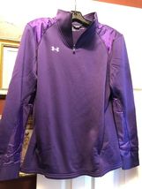 NWT Ladies UNDER ARMOUR Dark Purple Long Sleeve Shirt Pullover Jacket - S image 2