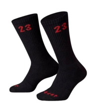 Nike Jordan Essential Crew 3 Pack Men Socks Black DA5718-011 Dri-Fit Sz L 8-12 - £16.98 GBP