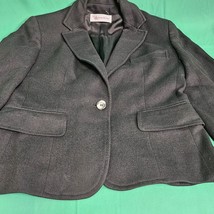 Evan PICONE Black Wool Blazer Womens Sz Small Short Suit Coat Business Dress - £11.36 GBP