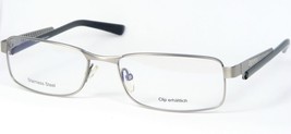 Vintage Optik Fleckenstein 1323 3 Silver Satin /BLACK Eyeglasses 55-17-140mm - £47.23 GBP