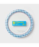 up&amp;up Disposable Plate 10&quot; Blue Checkered 24ct - $302.49 MXN