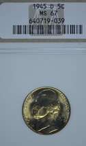 1945 D Jefferson silver nickel NGC MS 67 - $68.00