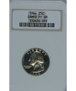 1964 Washington proof silver quarter NGC Cameo PF 68 - £54.95 GBP