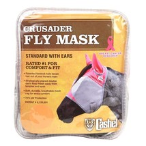 Cashel Crusader Standard Nose Pasture Fly Mask with Ears Horse Pink - £30.31 GBP