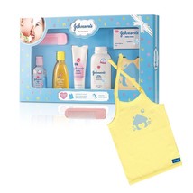 Johnson&#39;s Baby Care Collection with Organic Cotton Baby T-Shirt (7 Pcs Gift Set) - £27.99 GBP