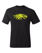 Philadelphia Eagles Black &amp; Neon/Fluorescent &quot;Volt&quot; Yellow Logo Tee All ... - £16.72 GBP+