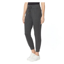 Skinnygirl Tara French Terry Jogger Pant (Charcoal Heather, Xs) 732786 - £19.77 GBP