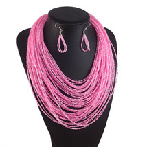 Multilayer Beads Necklace Jewelry Women Accessories Fashion Necklace ear... - $21.99