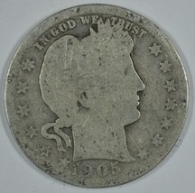 1905 P Barber circulated silver quarter - £18.06 GBP