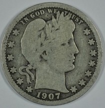1907 O Barber circulated silver quarter - $16.00