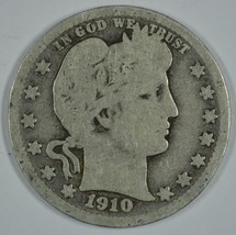 1910 D Barber circulated silver quarter - $14.50