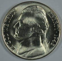1945 S Jefferson uncirculated silver nickel BU  - £9.79 GBP