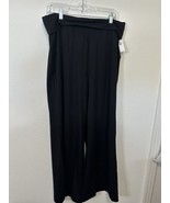 Old Navy Active Flip Waist Black High Rise Wide Leg Leggings Size Large - $29.99