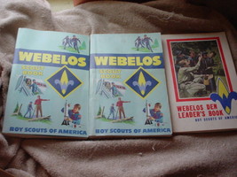 BOY SCOUTS WEBELOS DEN LEADER BOOK 1979 &amp; WEBELOS 1985 HANDBOOK x2 FREE ... - £9.59 GBP