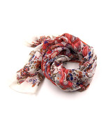 Women new white colorful paisley long soft scarf - £7,974.38 GBP
